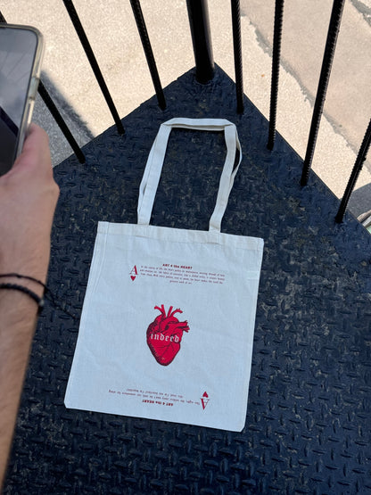 “ACE of HEARTS” Tote Bag by 𝐢𝐧𝐝𝐞𝐞𝐝