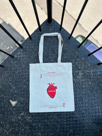 “ACE of HEARTS” Tote Bag by 𝐢𝐧𝐝𝐞𝐞𝐝